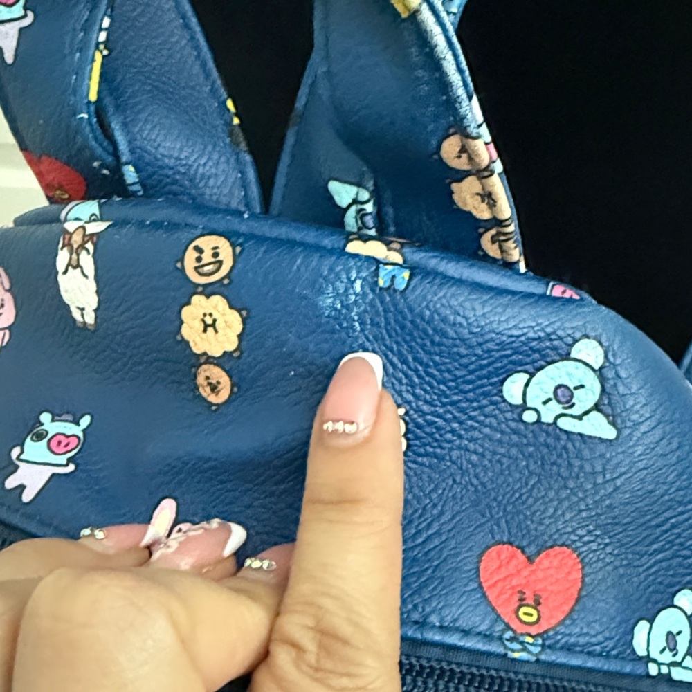 Bt21 Blue Patterned Women's Backpack - image 3